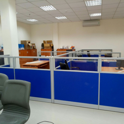 Vách ngăn khung nhôm vải nỉ chống cháy